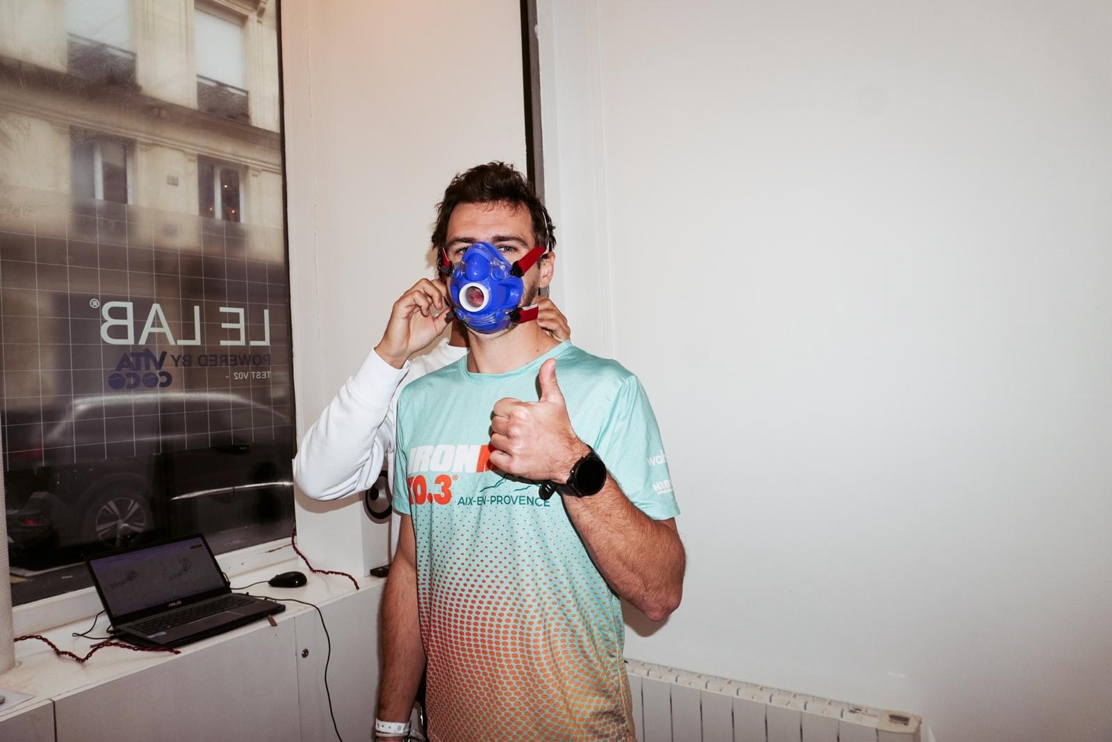 Athlète pendant test VO2max au Lab Paris